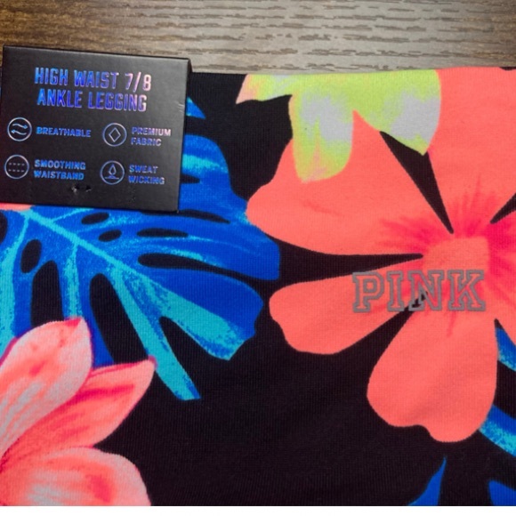 🛑{SOLD}PINK Victoria Secret Ultimate Collection High Waist 7/8 Ankle Leggings - Picture 6 of 8